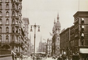 Esquina de la 5ta Ave. y la Calle 42, Ciudad de Nueva York, 1898 de American Photographer